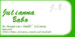 julianna babo business card